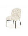 TOBIAS Spisebordsstol i stål og polyester H86 cm - Mat bronze/Meleret beige