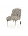 TOBIAS Spisebordsstol i stål og polyester H86 cm - Mat bronze/Meleret taupe