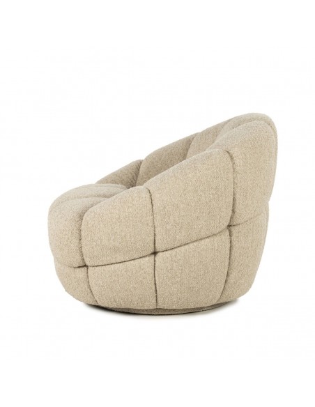 lænestol loungestol boucle moderne nordisk design skandinavisk retro stof drej drejefod drejefunktion