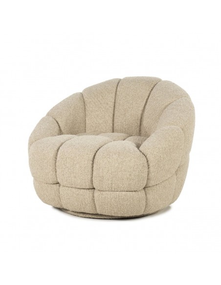 lænestol loungestol boucle moderne nordisk design skandinavisk retro stof drej drejefod drejefunktion