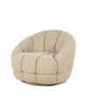 TINA Lænestol med drejefod i bouclé polyester H78 cm - Beige