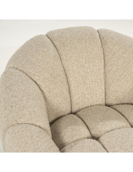 lænestol loungestol boucle moderne nordisk design skandinavisk retro stof drej drejefod drejefunktion