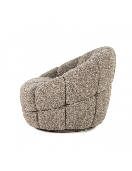 lænestol loungestol boucle moderne nordisk design skandinavisk retro stof drej drejefod drejefunktion