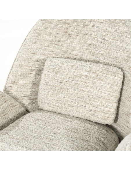 lænestol loungestol boucle moderne nordisk design skandinavisk retro stof drej drejefod drejefunktion skammel fodskammel
