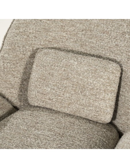 lænestol loungestol boucle moderne nordisk design skandinavisk retro stof drej drejefod drejefunktion skammel fodskammel