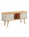 TYSVA Tvbord i bambus og MDF H58 x B120 x D40 cm - Natur/Creme