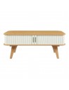 TYSVA Sofabord i bambus og MDF H40 x B100 x D50 cm - Natur/Creme