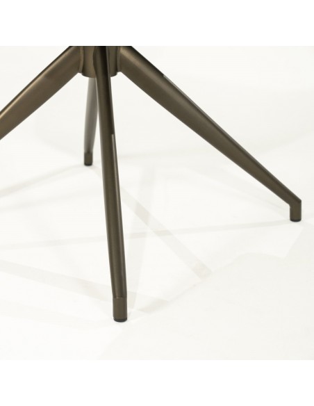 spisebordsstol med armlæn og drejefod drej drejefunktion moderne design stof beige