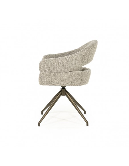 spisebordsstol med armlæn og drejefod drej drejefunktion moderne design stof