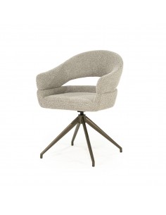 spisebordsstol med armlæn og drejefod drej drejefunktion moderne design stof