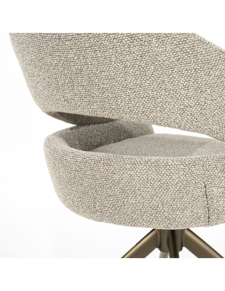 spisebordsstol med armlæn og drejefod drej drejefunktion moderne design stof