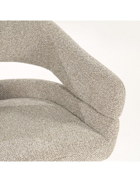 spisebordsstol med armlæn og drejefod drej drejefunktion moderne design stof