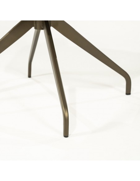 spisebordsstol med armlæn og drejefod drej drejefunktion moderne design stof beige