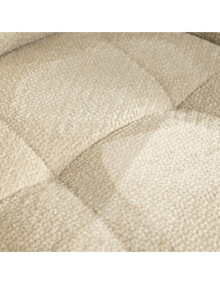 spisebordsstol med armlæn og drejefod drej drejefunktion moderne design stof beige