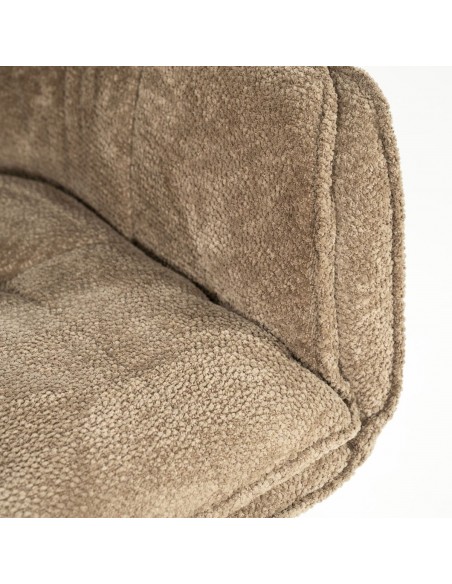 spisebordsstol med armlæn og drejefod drej drejefunktion moderne design stof