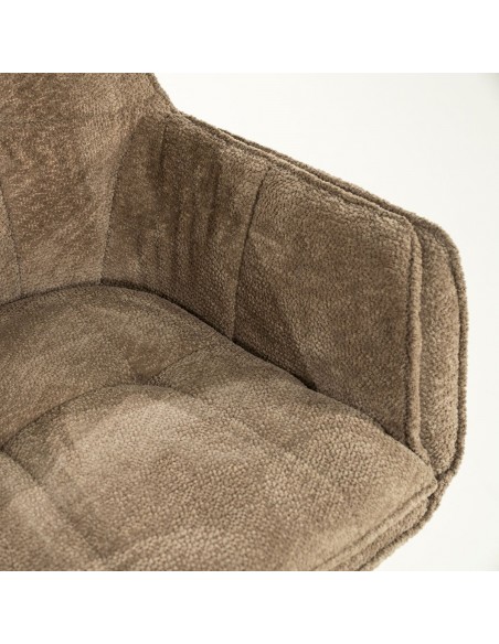 spisebordsstol med armlæn og drejefod drej drejefunktion moderne design stof