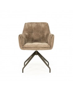 spisebordsstol med armlæn og drejefod drej drejefunktion moderne design stof 2