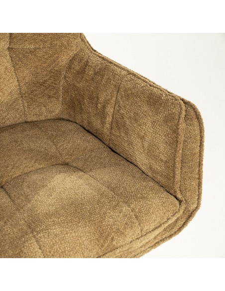 spisebordsstol med armlæn og drejefod drej drejefunktion moderne design stof