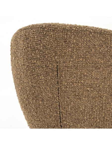 spisebordsstol med armlæn eg egetræ træ moderne design stof boucle drejefod drej