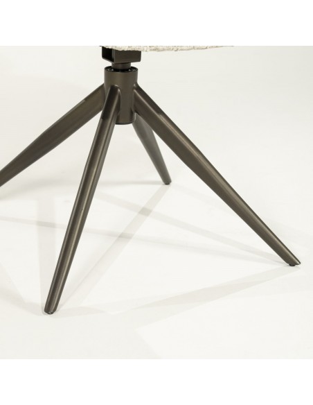 spisebordsstol med armlæn og drejefod drej drejefunktion moderne design stof boucle