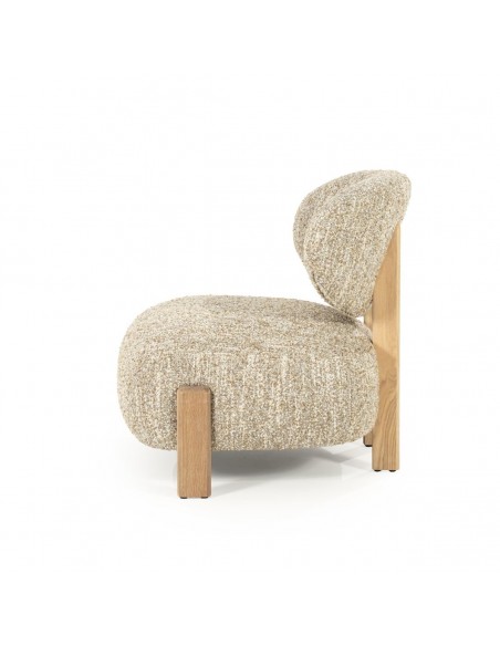 lænestol loungestol eg egetræ træ moderne nordisk design skandinavisk boucle stof