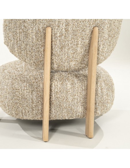 lænestol loungestol eg egetræ træ moderne nordisk design skandinavisk boucle stof