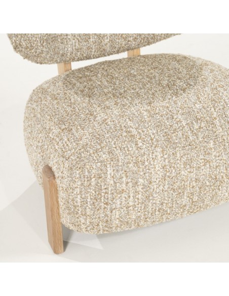 lænestol loungestol eg egetræ træ moderne nordisk design skandinavisk boucle stof