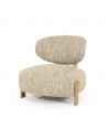 REZA Lænestol i egetræ og bouclé polyester H77 cm - Eg/Beige