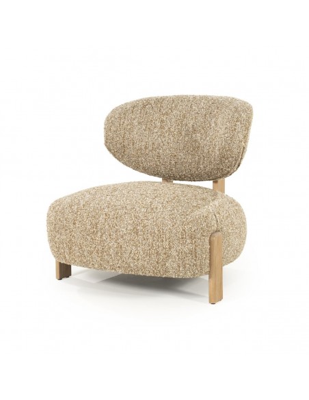 lænestol loungestol eg egetræ træ moderne nordisk design skandinavisk boucle stof