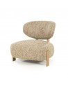 REZA Lænestol i egetræ og bouclé polyester H77 cm - Eg/Taupe
