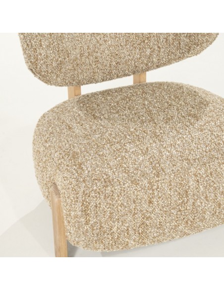 lænestol loungestol eg egetræ træ moderne nordisk design skandinavisk boucle stof