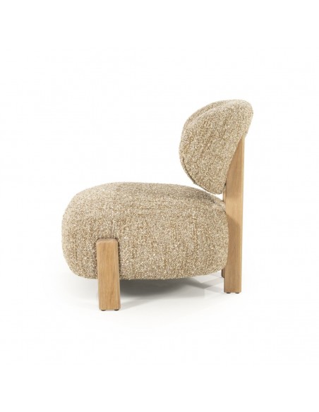 lænestol loungestol eg egetræ træ moderne nordisk design skandinavisk boucle stof