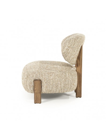 lænestol loungestol eg egetræ træ moderne nordisk design skandinavisk boucle stof