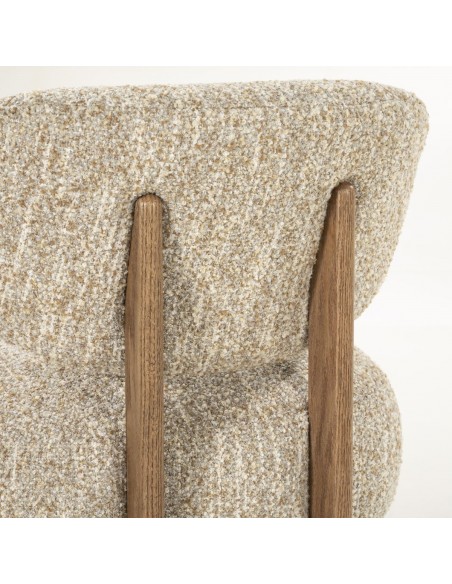 lænestol loungestol eg egetræ træ moderne nordisk design skandinavisk boucle stof