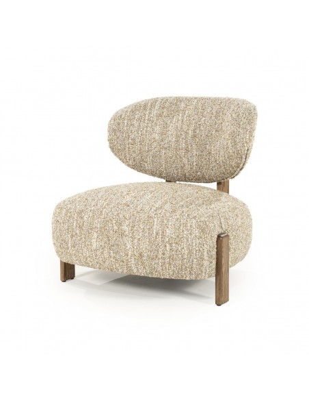 lænestol loungestol eg egetræ træ moderne nordisk design skandinavisk boucle stof