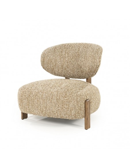 lænestol loungestol eg egetræ træ moderne nordisk design skandinavisk boucle stof