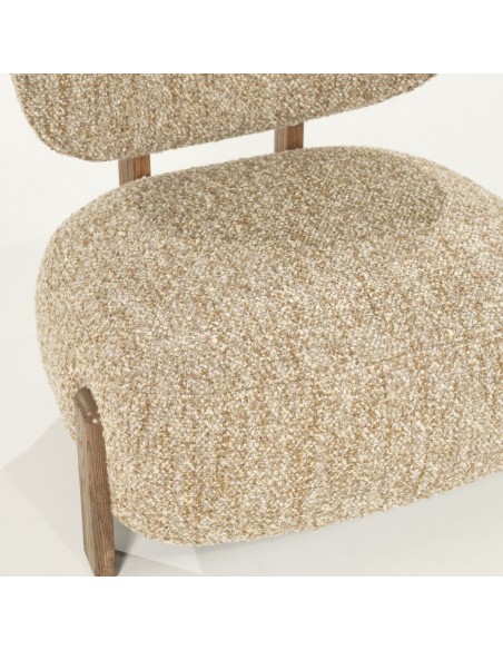 lænestol loungestol eg egetræ træ moderne nordisk design skandinavisk boucle stof