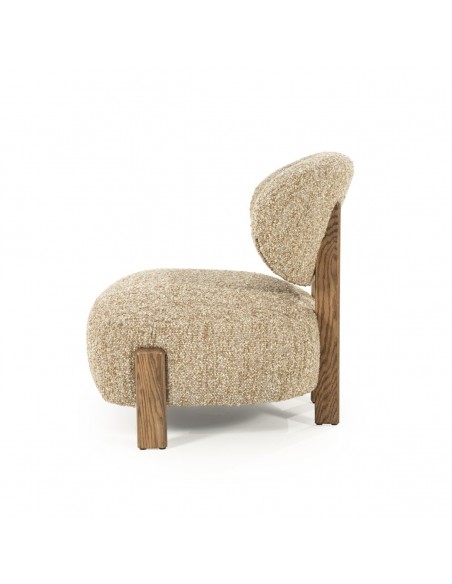 lænestol loungestol eg egetræ træ moderne nordisk design skandinavisk boucle stof