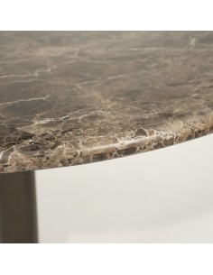 rundt spisebord marmor sort brun runde moderne design 2
