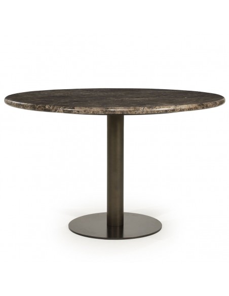 rundt spisebord marmor sort brun runde moderne design