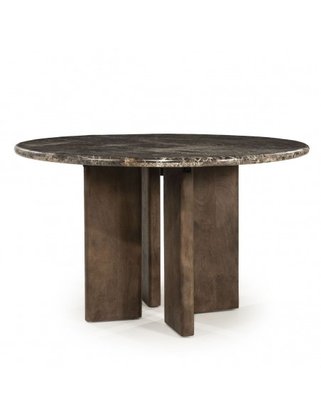 rundt spisebord marmor brun runde moderne design