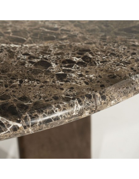 rundt spisebord marmor brun runde moderne design