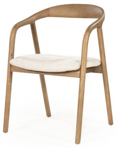 spisebordsstol med armlæn træ brun skandinavisk dansk