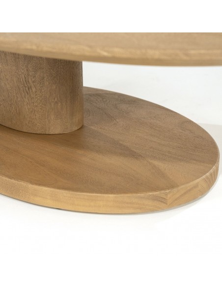 ovalt sofabord moderne design træ