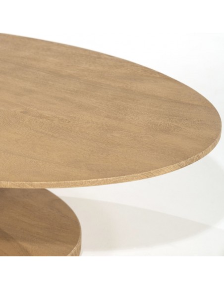 ovalt sofabord moderne design træ
