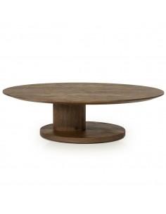 ovalt sofabord moderne design træ 2