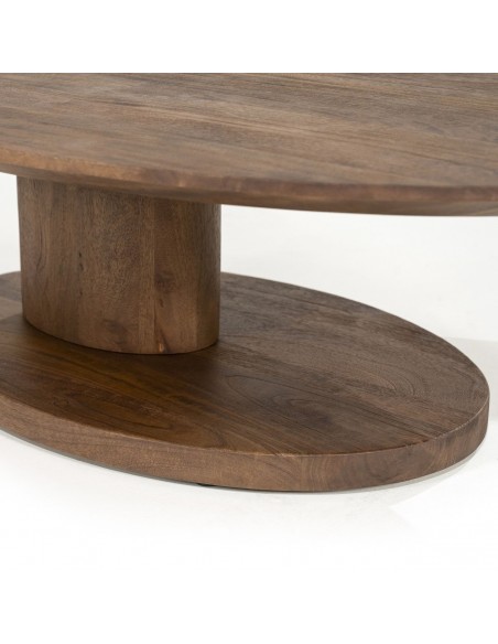 ovalt sofabord moderne design træ
