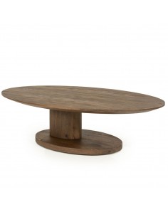 ovalt sofabord moderne design træ