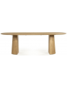 LUNE Ovalt spisebord i mangotræ 240 x 105 cm - Natur