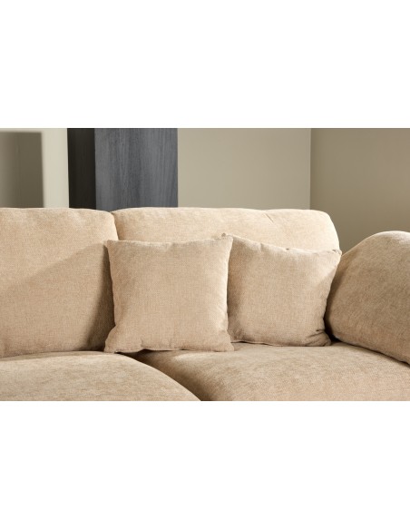 chaiselongsofa chaiselong sofa moderne design stof beige sand lys